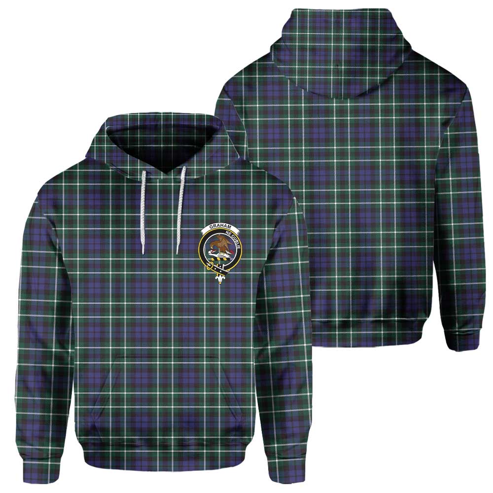 Clan Graham Tartan Men Hoodie Crest And Plaid Basic Style