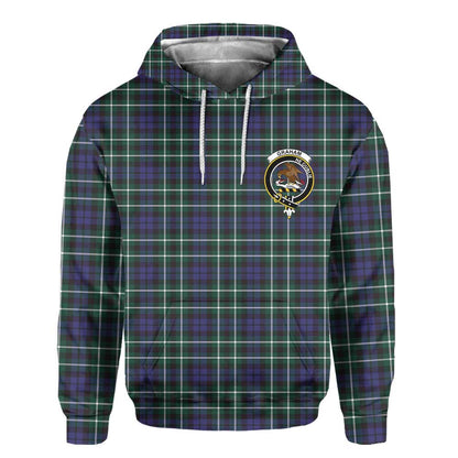 Clan Graham Tartan Men Hoodie Crest And Plaid Basic Style