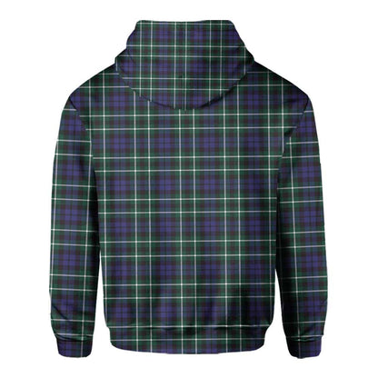 Clan Graham Tartan Men Hoodie Crest And Plaid Basic Style