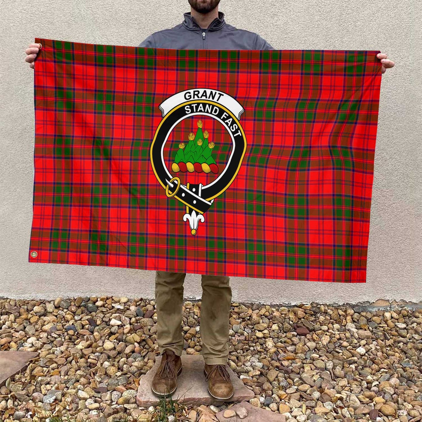 Clan Grant Tartan Flag 1 Crest And Plaid Basic Style Tartan House Flag Crest And Plaid Basic Style