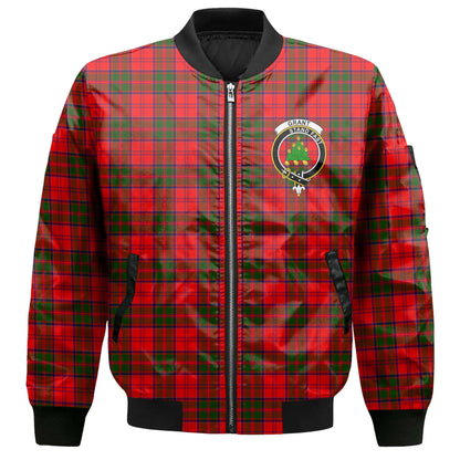 Clan Grant Tartan Men Bomber Jacket Crest And Plaid Basic Style