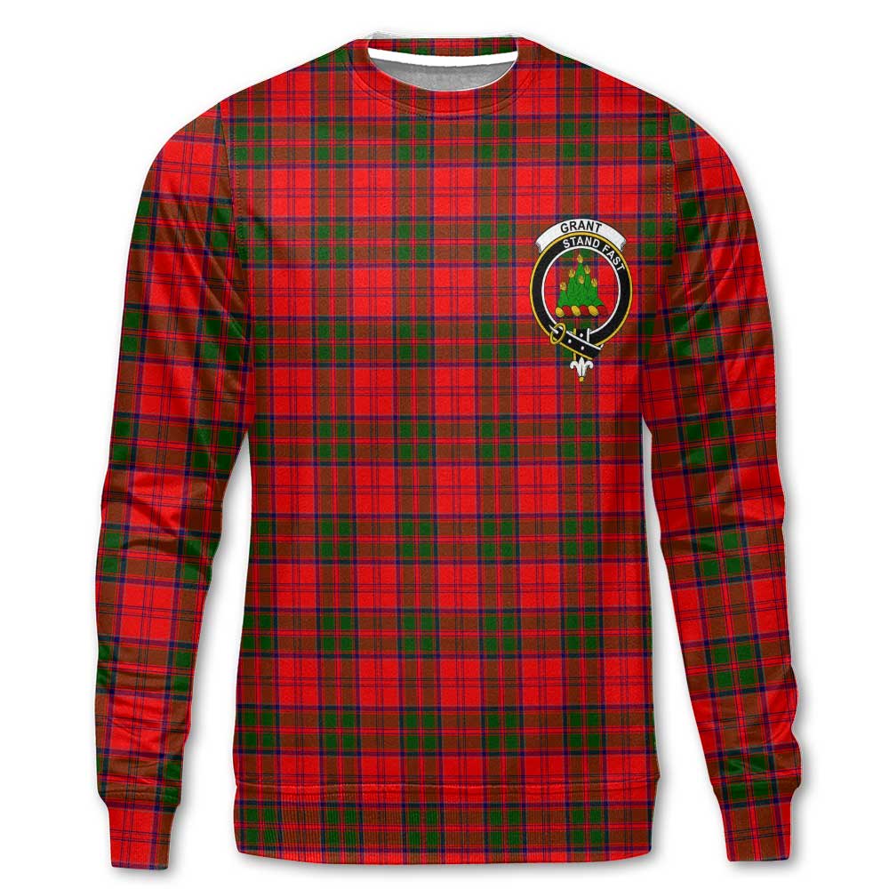 Clan Grant Tartan Men Sweatshirt Crest And Plaid Basic Style