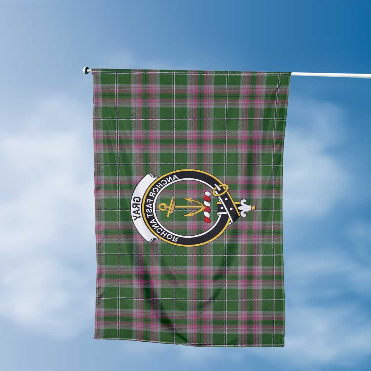 Clan Gray Tartan Flag 1 Crest And Plaid Basic Style Tartan House Flag Crest And Plaid Basic Style