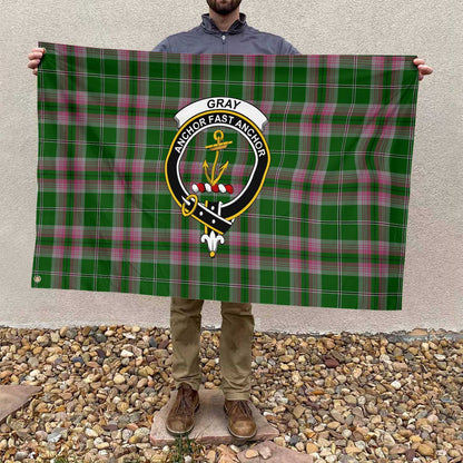 Clan Gray Tartan Flag 1 Crest And Plaid Basic Style Tartan House Flag Crest And Plaid Basic Style