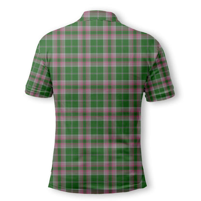 Clan Gray Tartan Golf Men Polo Shirt Crest And Plaid Basic Style