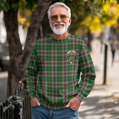 Clan Gray Tartan Men Sweatshirt Crest And Plaid Basic Style