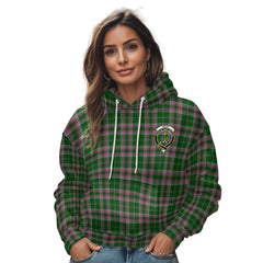 Clan Gray Tartan Women Hoodie Crest And Plaid Basic Style