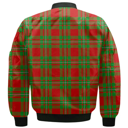 Clan Grierson Tartan Men Bomber Jacket Crest And Plaid Basic Style