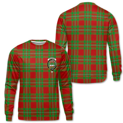 Clan Grierson Tartan Men Sweatshirt Crest And Plaid Basic Style