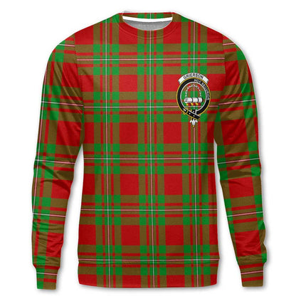 Clan Grierson Tartan Men Sweatshirt Crest And Plaid Basic Style