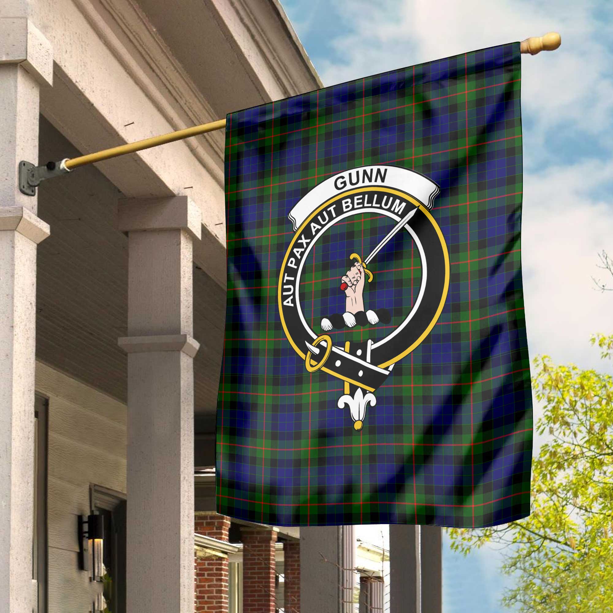 Clan Gunn Tartan Garden Flag Crest And Plaid Basic Style