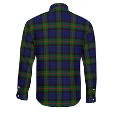 Clan Gunn Tartan Long Sleeve Button Shirt Crest And Plaid Basic Style
