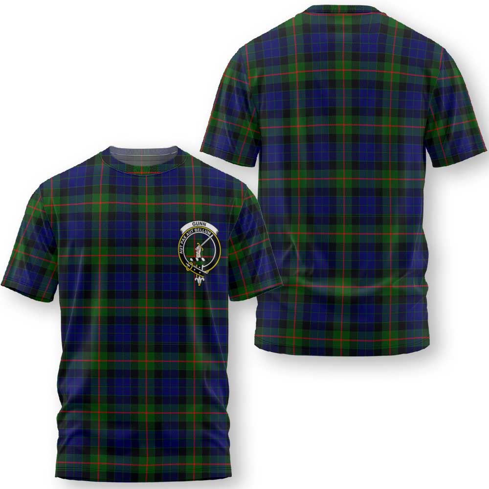 Clan Gunn Tartan Men T Shirt Crest And Plaid Basic Style