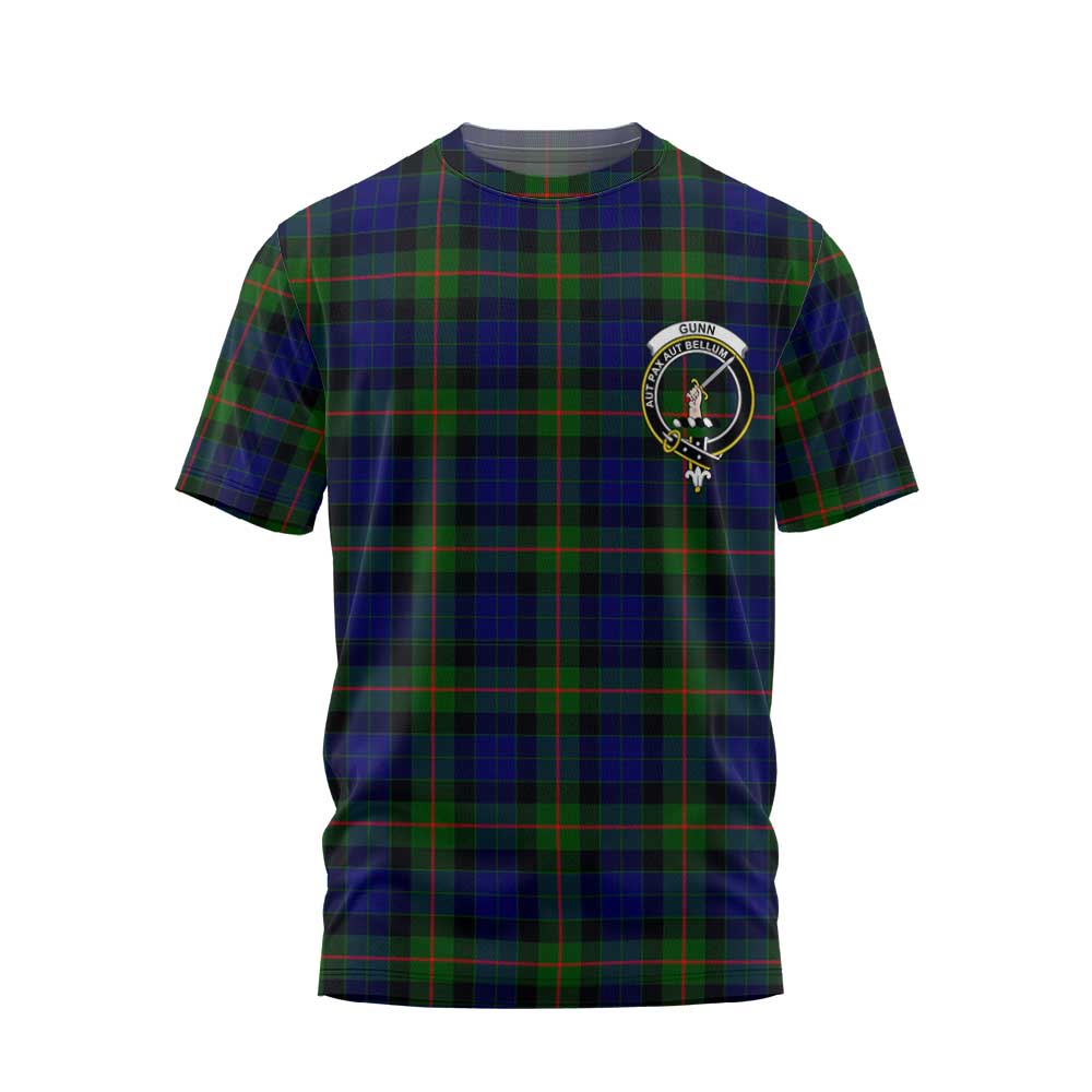 Clan Gunn Tartan Men T Shirt Crest And Plaid Basic Style