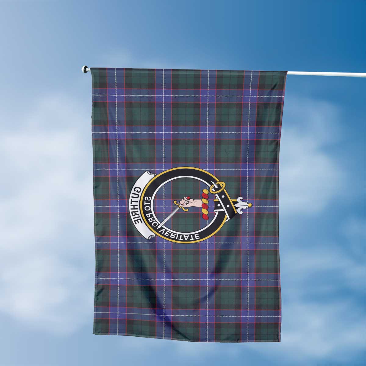 Clan Guthrie Tartan Flag Crest And Plaid Basic Style