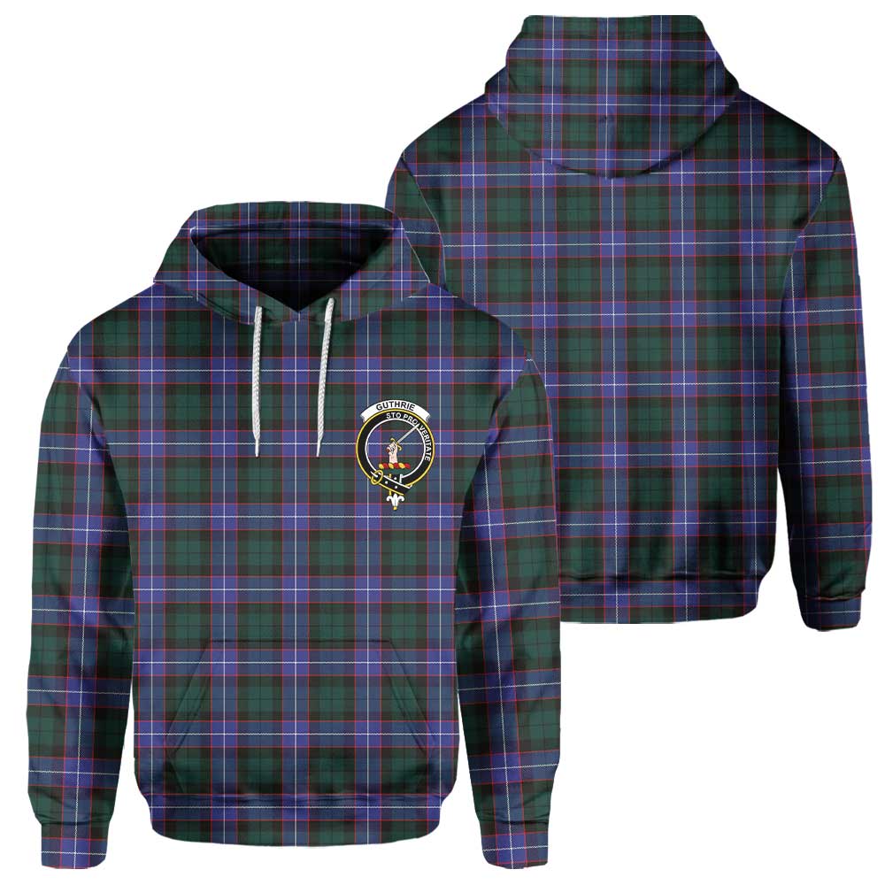 Clan Guthrie Tartan Men Hoodie Crest And Plaid Basic Style