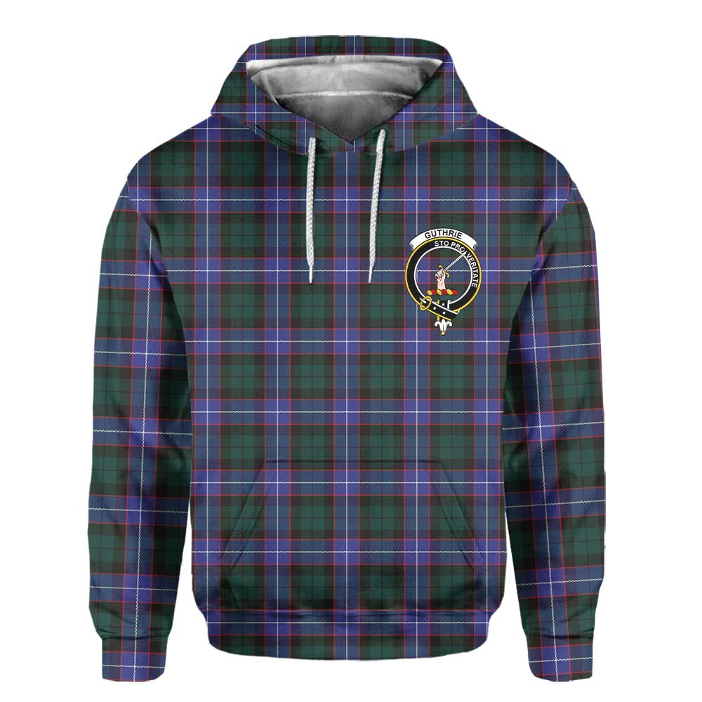 Clan Guthrie Tartan Men Hoodie Crest And Plaid Basic Style