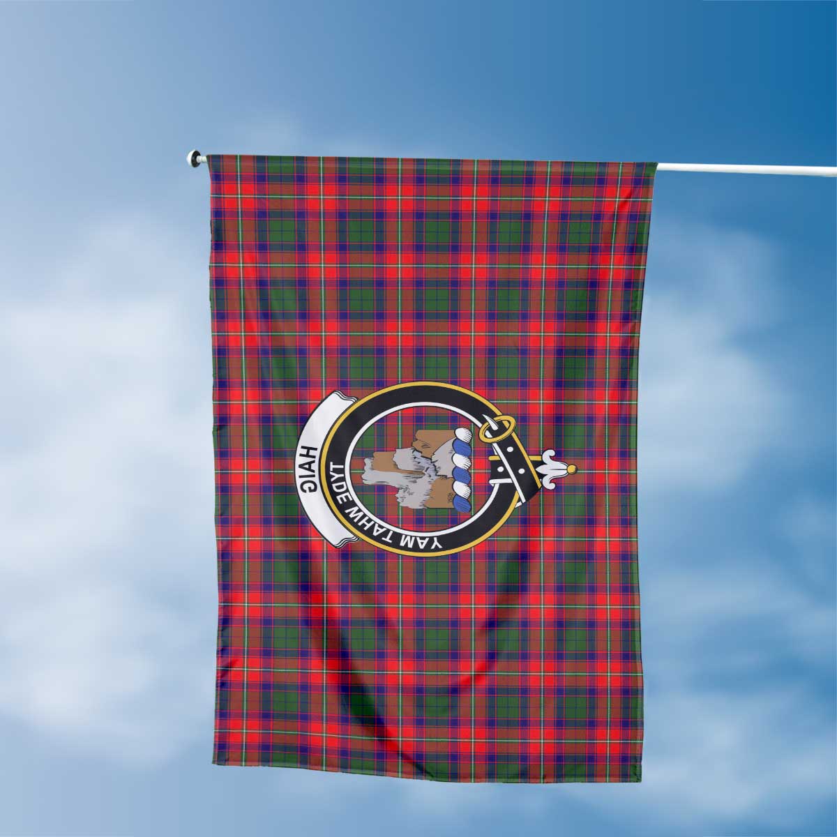 Clan Haig Tartan Flag Crest And Plaid Basic Style