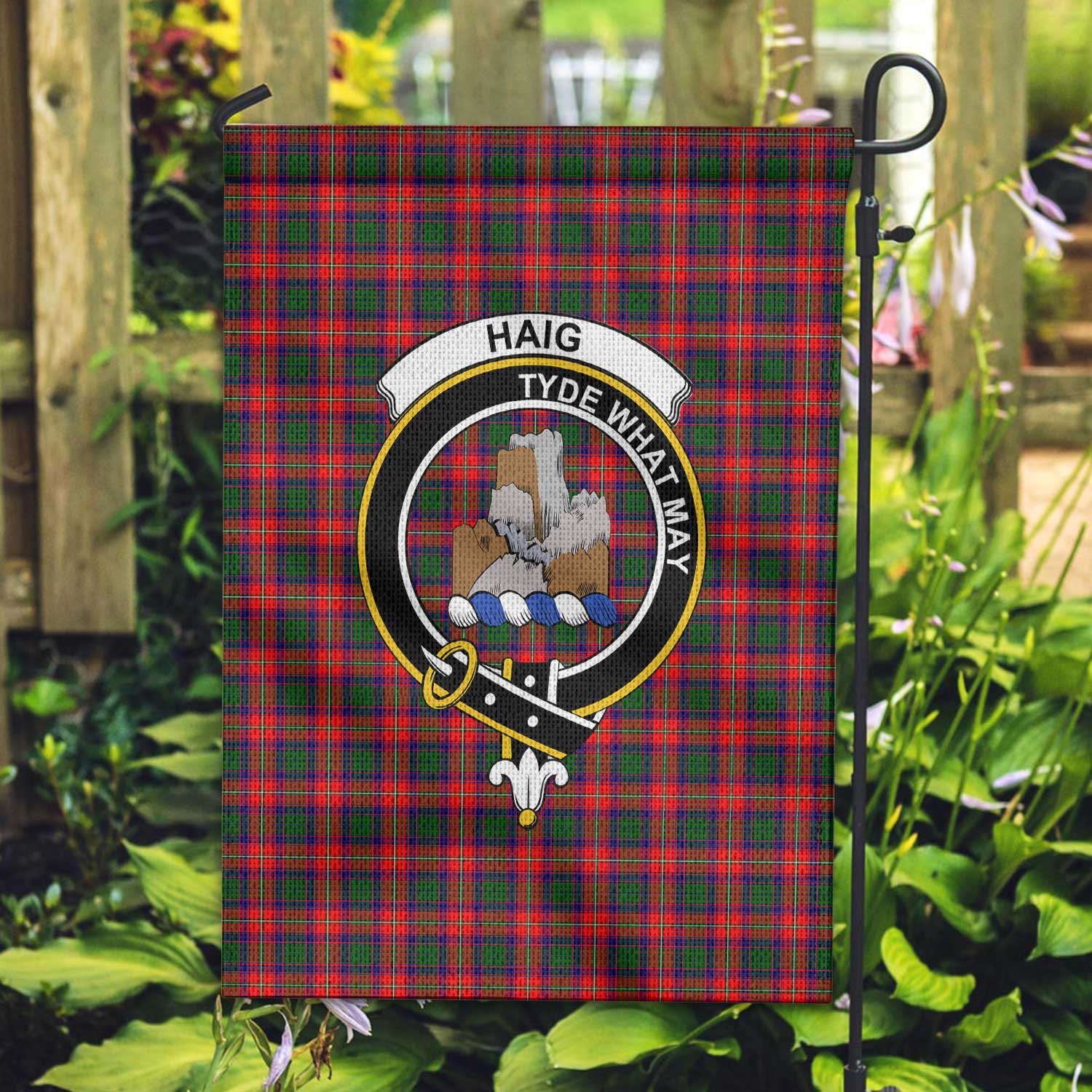 Clan Haig Tartan Garden Flag Crest And Plaid Basic Style