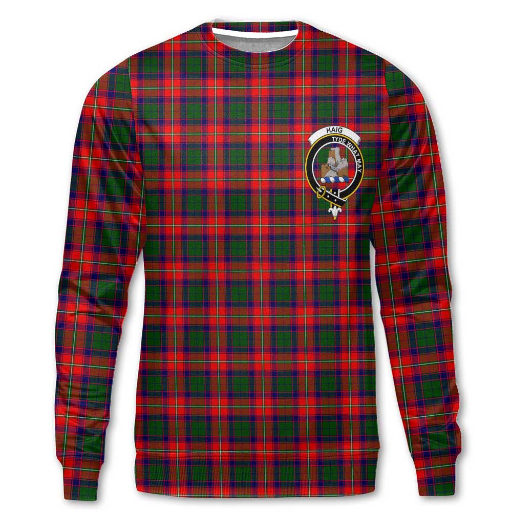 Clan Haig Tartan Men Sweatshirt Crest And Plaid Basic Style