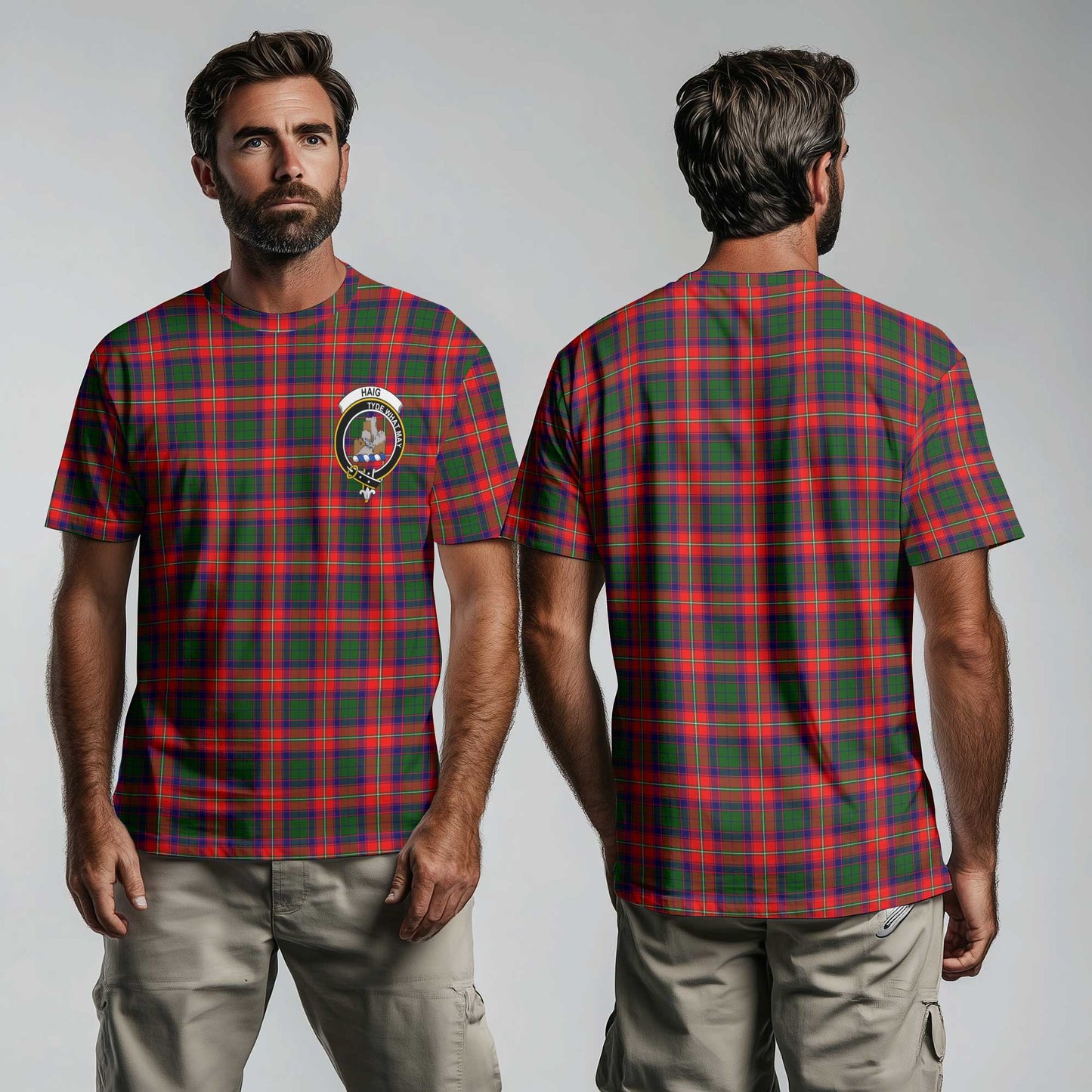 Clan Haig Tartan Men T Shirt Crest And Plaid Basic Style