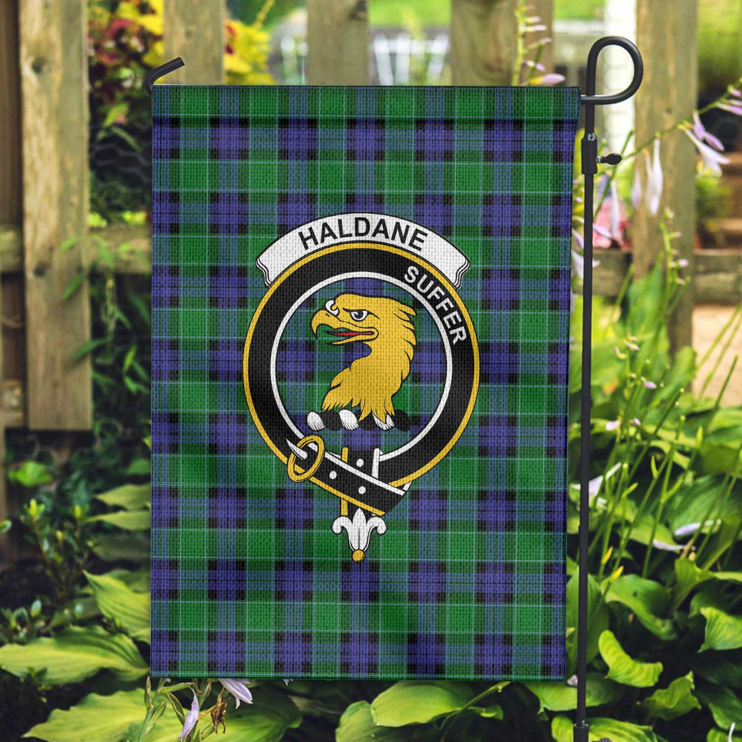 Clan Haldane Tartan Garden Flag Crest And Plaid Basic Style