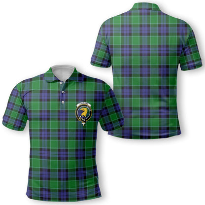 Clan Haldane Tartan Golf Men Polo Shirt Crest And Plaid Basic Style