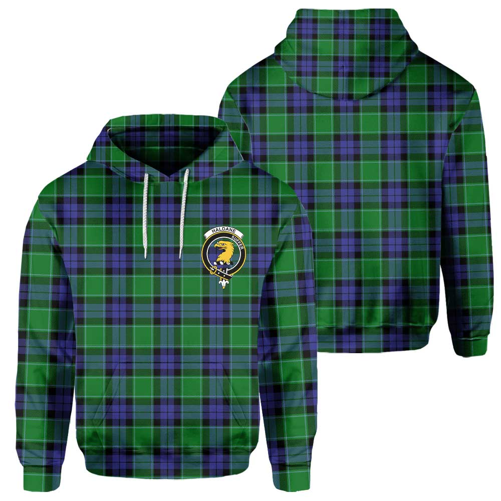 Clan Haldane Tartan Men Hoodie Crest And Plaid Basic Style