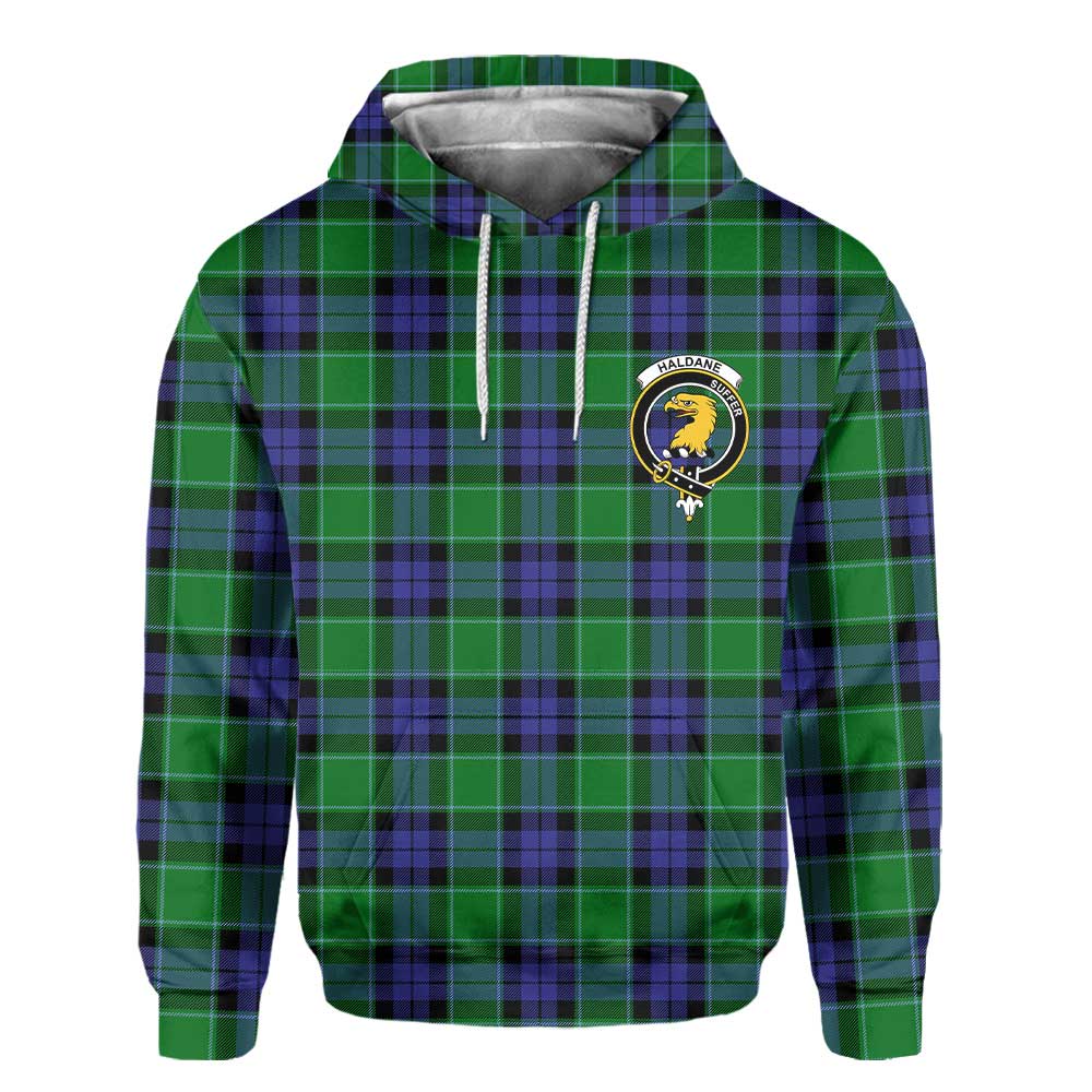 Clan Haldane Tartan Men Hoodie Crest And Plaid Basic Style