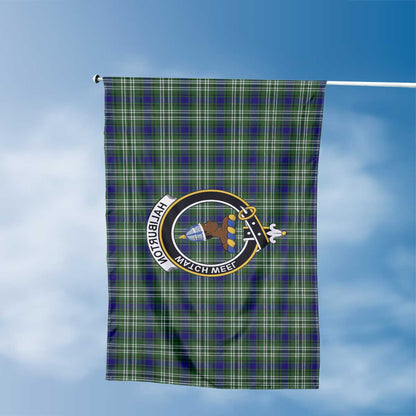 Clan Haliburton Tartan Flag Crest And Plaid Basic Style