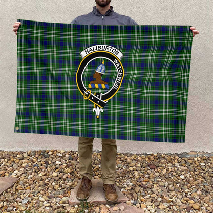 Clan Haliburton Tartan Flag 1 Crest And Plaid Basic Style Tartan House Flag Crest And Plaid Basic Style