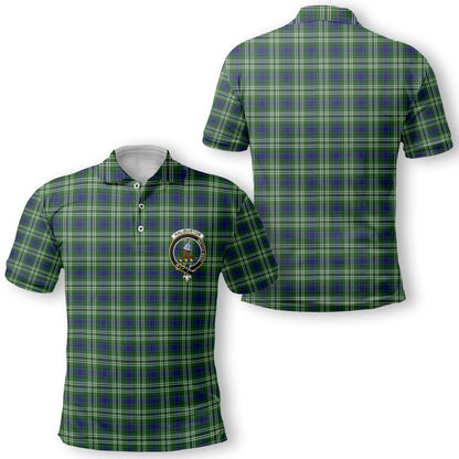 Clan Haliburton Tartan Golf Men Polo Shirt Crest And Plaid Basic Style