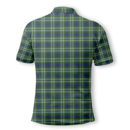 Clan Haliburton Tartan Golf Men Polo Shirt Crest And Plaid Basic Style