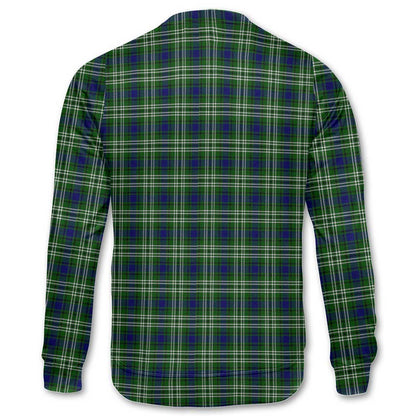 Clan Haliburton Tartan Men Sweatshirt Crest And Plaid Basic Style