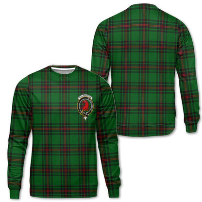 Clan Halkerston Tartan Men Sweatshirt Crest And Plaid Basic Style