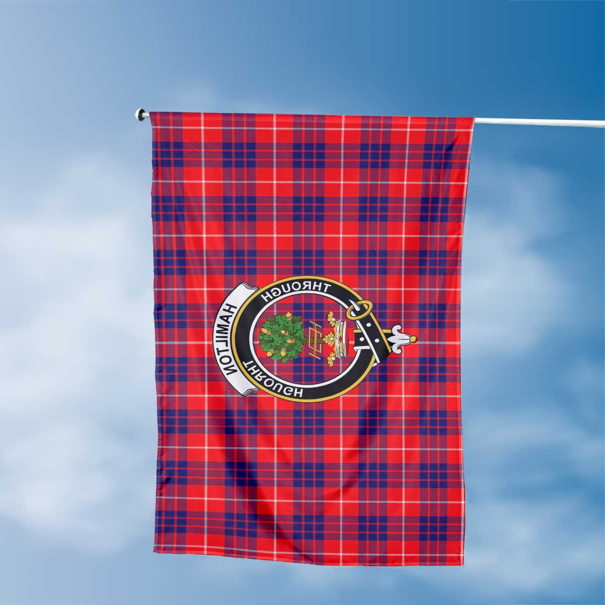 Clan Hamilton Tartan Flag 1 Crest And Plaid Basic Style Tartan House Flag Crest And Plaid Basic Style