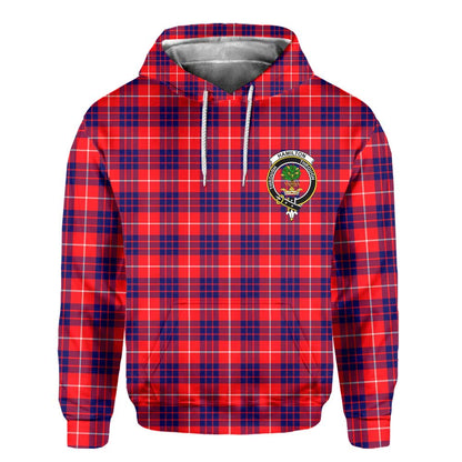 Clan Hamilton Tartan Women Hoodie Crest And Plaid Basic Style