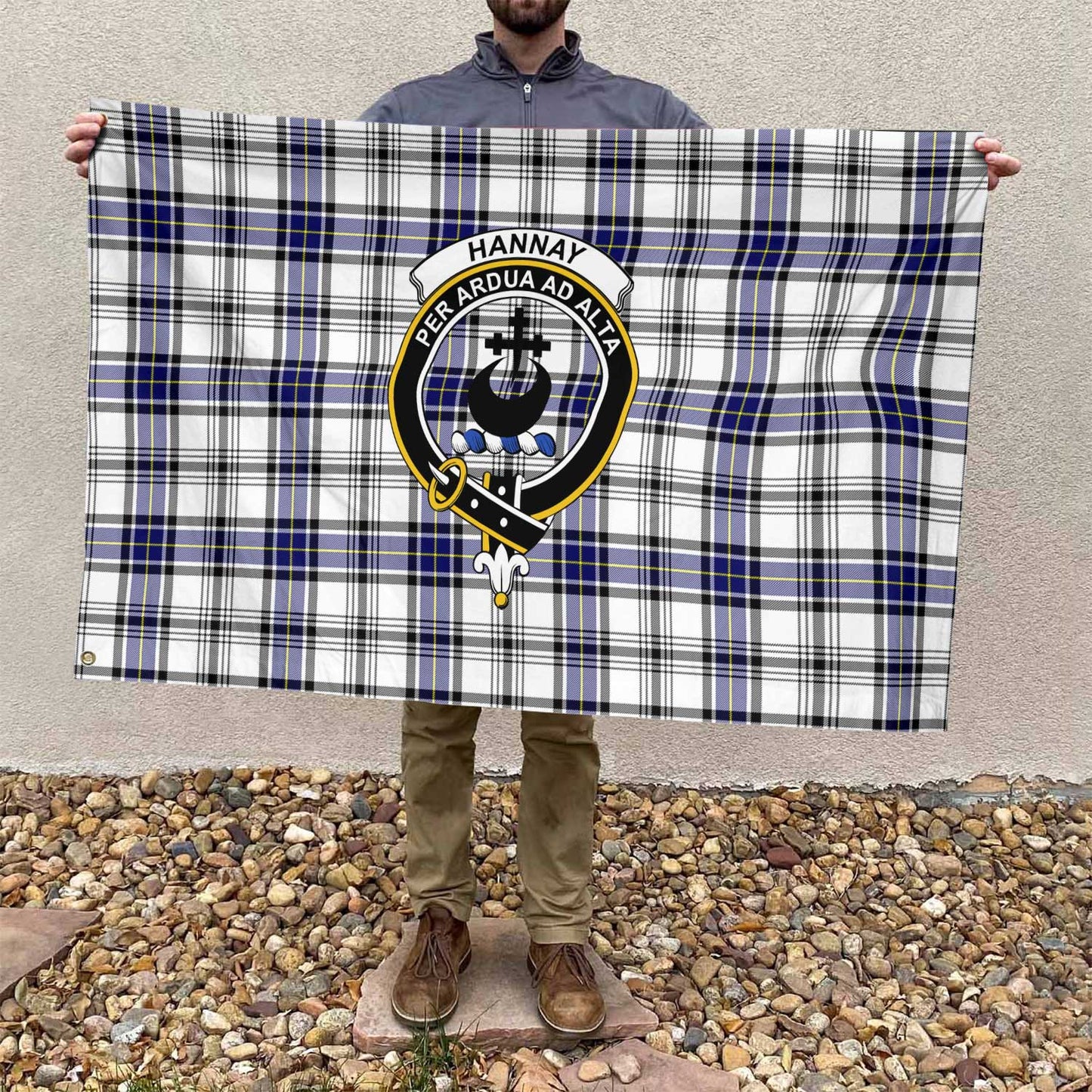 Clan Hannay Tartan Flag 1 Crest And Plaid Basic Style Tartan House Flag Crest And Plaid Basic Style