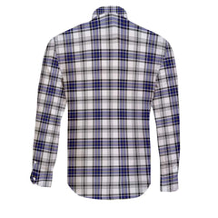 Clan Hannay Tartan Long Sleeve Button Shirt Crest And Plaid Basic Style