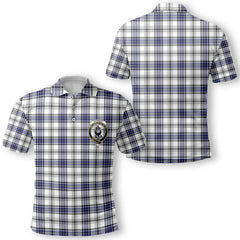 Clan Hannay Tartan Men Polo Shirt Crest And Plaid Basic Style