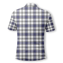 Clan Hannay Tartan Men Polo Shirt Crest And Plaid Basic Style