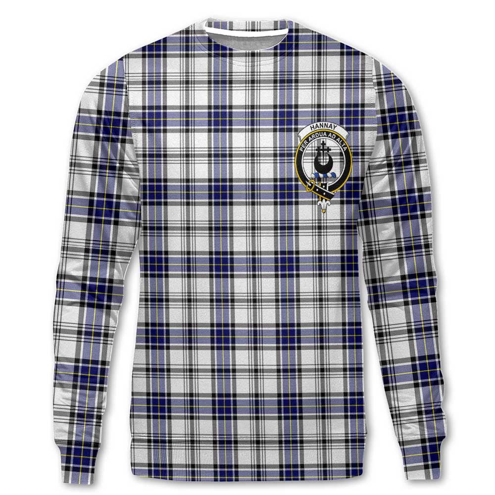 Clan Hannay Tartan Men Sweatshirt Crest And Plaid Basic Style