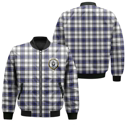 Clan Hannay Tartan Women Bomber Jacket Crest And Plaid Basic Style