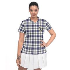 Clan Hannay Tartan Women Polo Shirt Crest And Plaid Basic Style