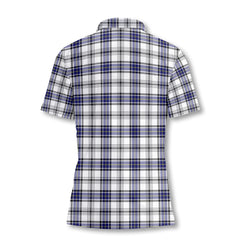 Clan Hannay Tartan Women Polo Shirt Crest And Plaid Basic Style