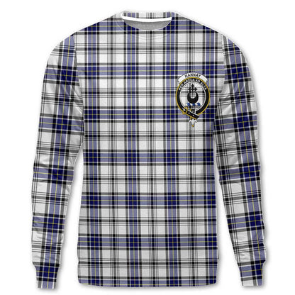 Clan Hannay Tartan Women Sweatshirt Crest And Plaid Basic Style