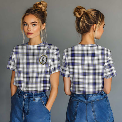 Clan Hannay Tartan Women T Shirt Crest And Plaid Basic Style