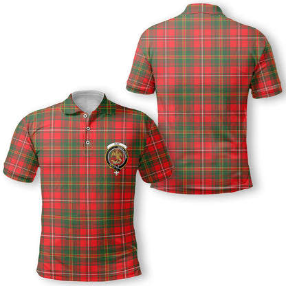 Clan Hay Tartan Golf Men Polo Shirt Crest And Plaid Basic Style