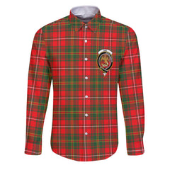 Clan Hay Tartan Long Sleeve Button Shirt Crest And Plaid Basic Style