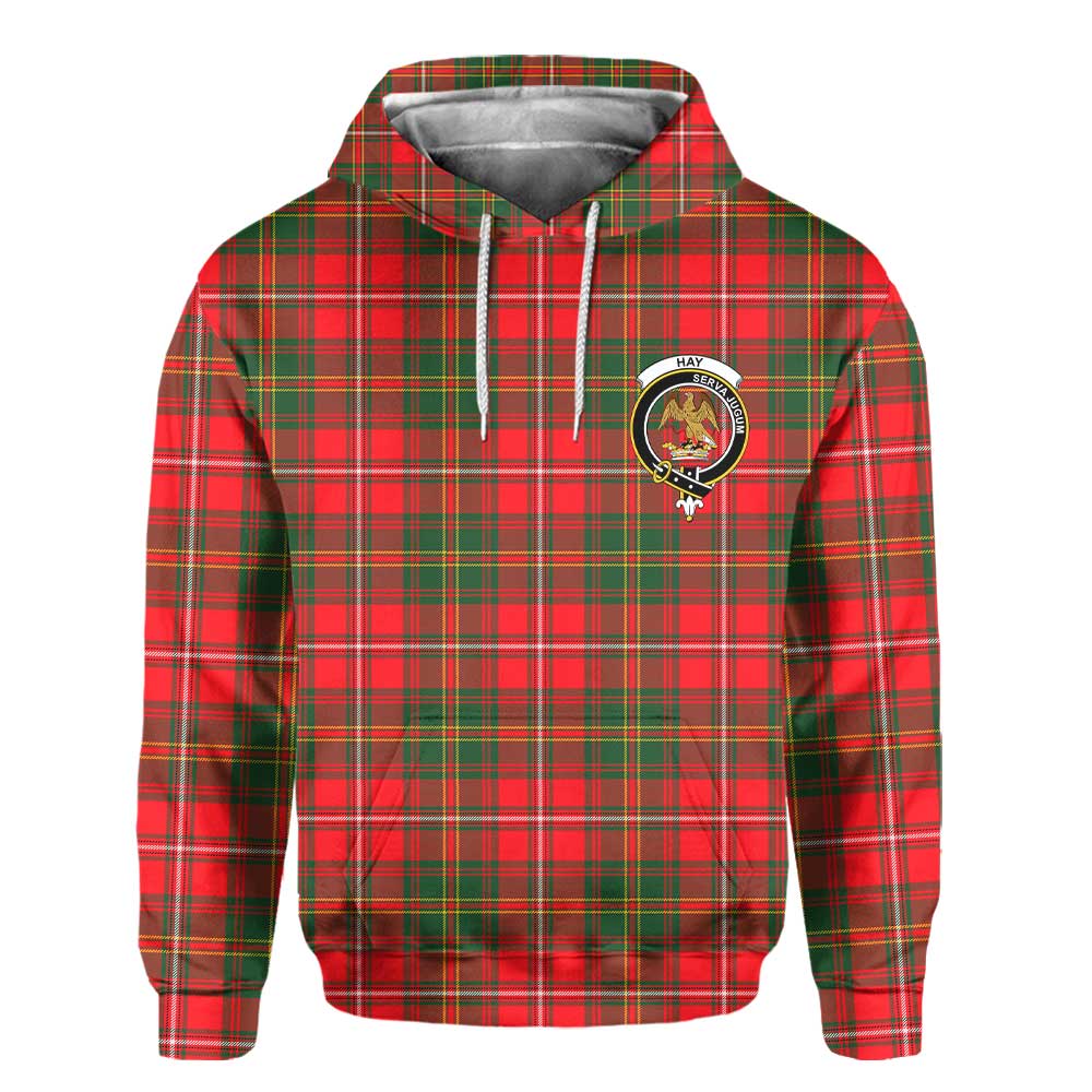 Clan Hay Tartan Men Hoodie Crest And Plaid Basic Style